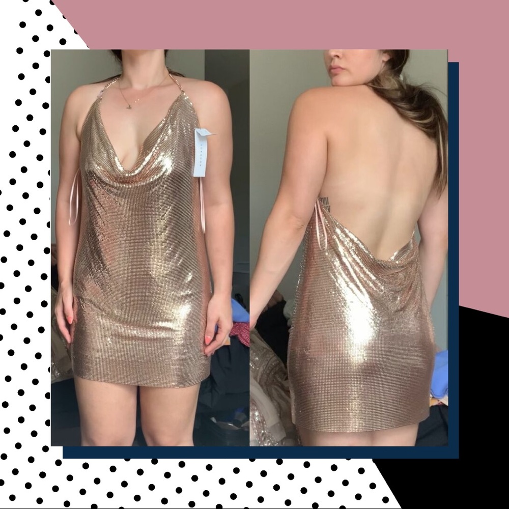 Topshop blush mini dress